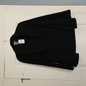 MATTY M THE KNIT BOYFRIEND BLAZER, BLACK SIZE SMALL sweater blazer